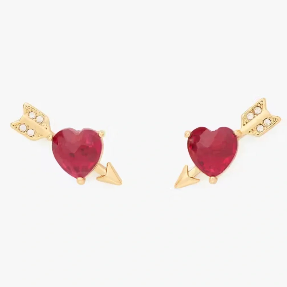 $69 Kate Spade Lovestruck Heart And Arrow Studs